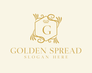 Golden Ornate Decor logo design