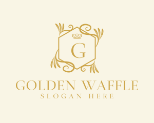 Golden Ornate Decor logo design