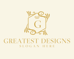 Golden Ornate Decor logo design