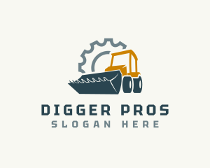 Backhoe Digger Machinery logo design