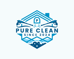 Pressure Washing Disinfection logo design