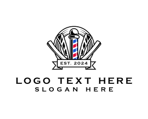 Barber Razor Haircut Logo