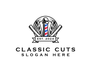 Barber Razor Haircut logo