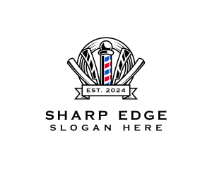 Barber Razor Haircut logo