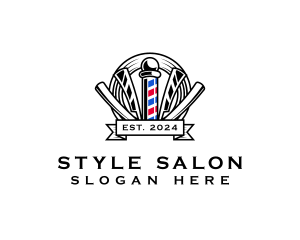 Barber Razor Haircut logo design