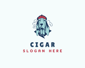 Smoking Pipe Dog logo design