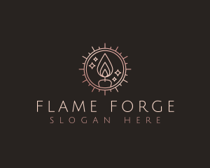 Candle Light Torch logo design