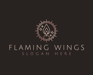 Candle Light Torch logo design