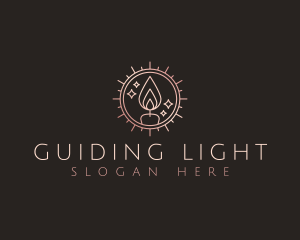 Candle Light Torch logo design