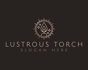 Candle Light Torch logo design