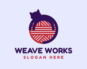 Cat Weave Yarn logo design