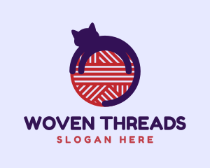 Cat Weave Yarn logo design