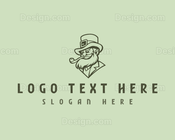 Leprechaun Smoking Pipe Logo