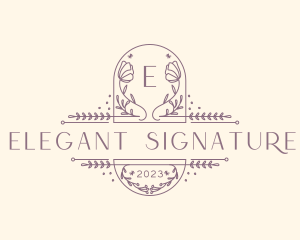 Elegant Flower Boutique logo design