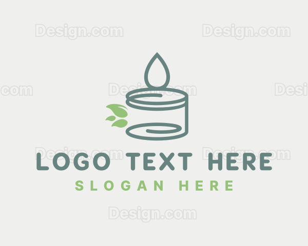 Scented Candle Leaves Logo