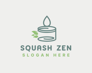 Scented Candle Leaves logo design