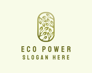 Natural Green Leaf logo design