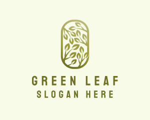 Natural Green Leaf logo design