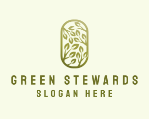 Natural Green Leaf logo design