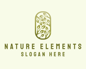 Natural Green Leaf logo design