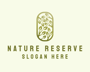 Natural Green Leaf logo design