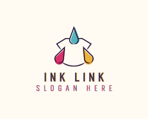 Ink Droplet Shirt Printing logo design