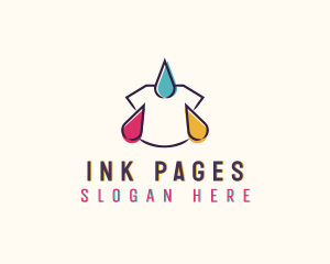 Ink Droplet Shirt Printing logo design