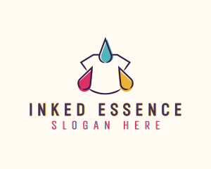 Ink Droplet Shirt Printing logo design