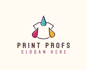 Ink Droplet Shirt Printing logo design