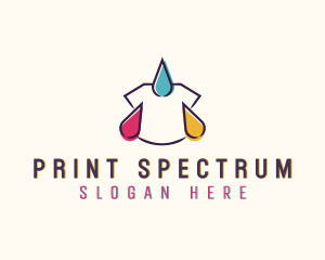 Ink Droplet Shirt Printing logo design