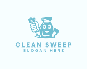 Sanitation Cleaning Disinfection logo design