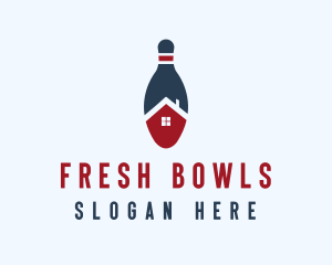 Bowling Alley House  logo design