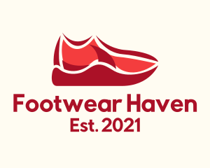 Red Sneaker Footwear logo design