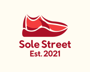 Red Sneaker Footwear logo design