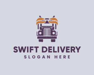 Truck Vehicle Delivery logo design