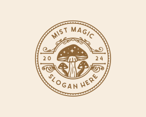 Magical Mushroom Ornamental logo design