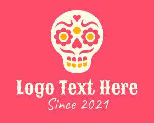 Decorative Mexican Skull logo