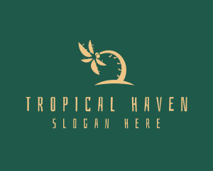Tropical Coconut Tree Summer logo design