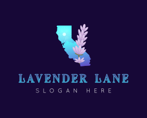 California Lavender Flower logo design