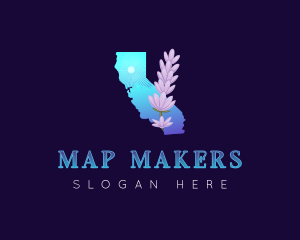 California Lavender Flower logo design