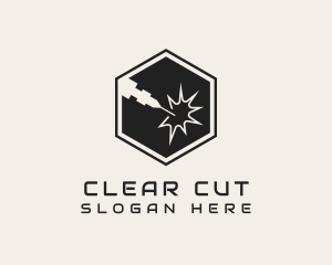 Laser Industrial Hexagon logo design