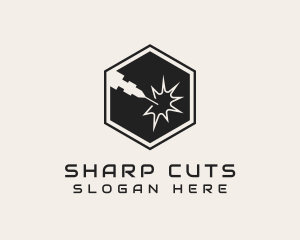 Laser Industrial Hexagon logo design