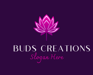 Lotus Flower Bud logo design