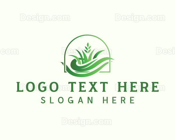 Grass Lawn Landscape Logo