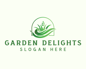 Grass Lawn Landscape logo design