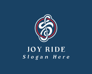 Swirly Retro Letter J  logo design