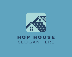 Roof Tile House  logo design