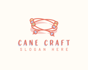 Beads Bracelet Craft logo design