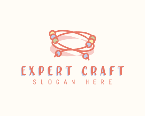 Beads Bracelet Craft logo design