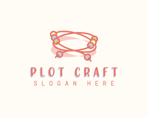 Beads Bracelet Craft logo design